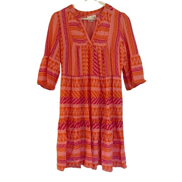 Goa Beach Japna pink and orange coverup dress small - Picture 2 of 10